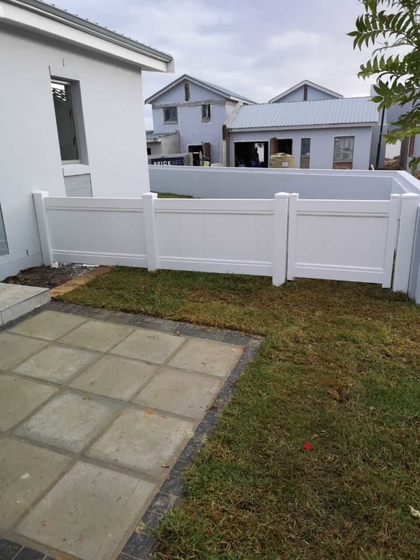 private-fence with-p-gate PVC Private Fencing
